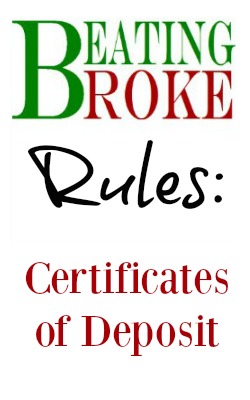 Rules: Certificate of Deposit