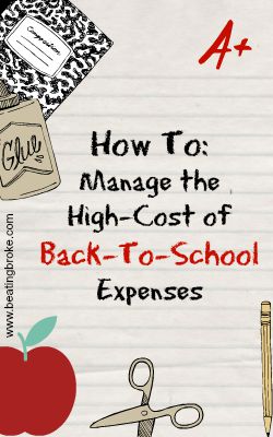 manage back to school expenses