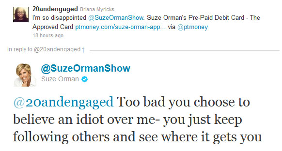 suzeormancallsptmoneyidiot Suze Orman Calls PT Money an Idiot