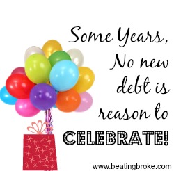 No new debt celebrate