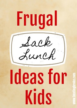 Frugal sack lunches