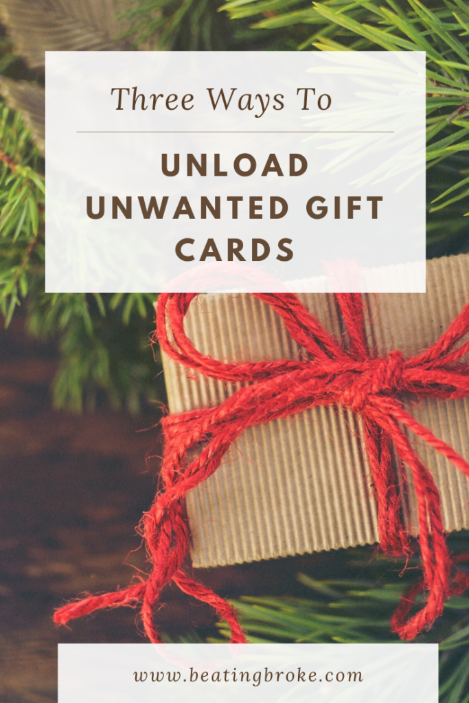 Three Ways to Unload Unwanted Gift Cards