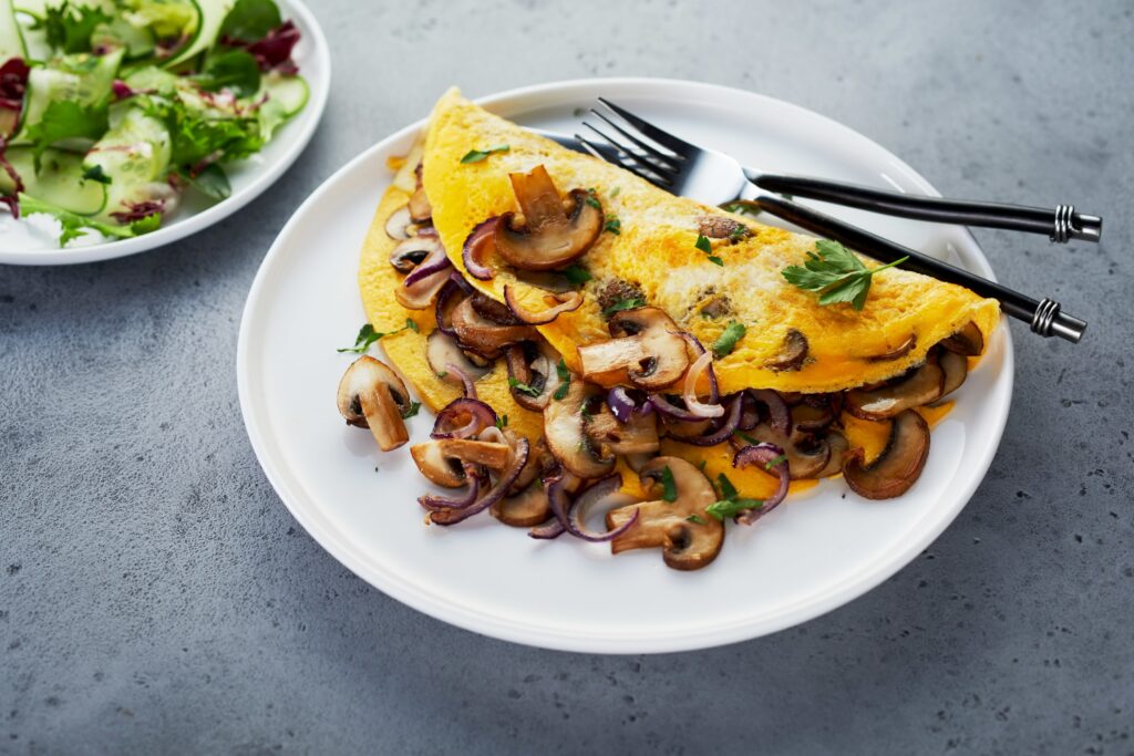 Omelette with mushrooms