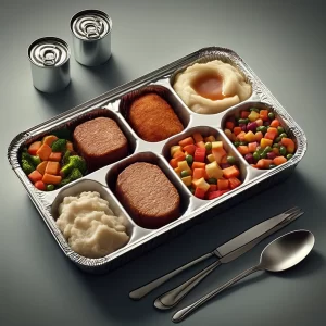 TV Dinners in Foil Trays